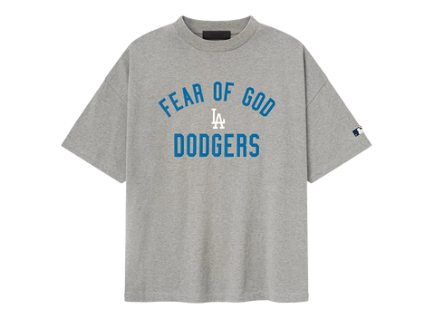Fear of God Essentials Dodgers 90's Tee Concrete Heather