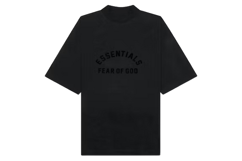 Fear of God Essentials Arch Logo Mock Neck T-Shirt Jet Black