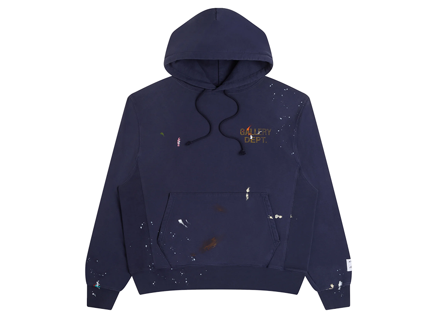 Gallery Dept. GD Paint Logo Hoodie Vintage Navy