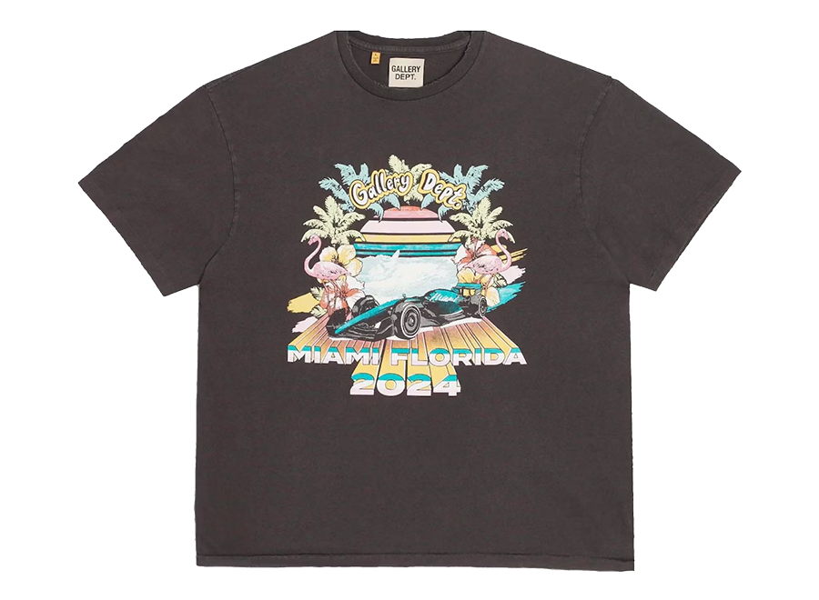 Gallery Dept. x Miami International Autodrone "Miami Grand Prix" Auction Tee Vintage Black (Pre-Owned)