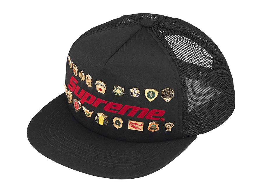 Supreme Pins Mesh Back 5-Panel Black
