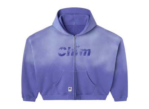 HMDD Chim Washed Blue Zip Up Hoodie