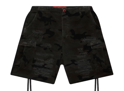 Hellstar Distressed Cargo Shorts Black
