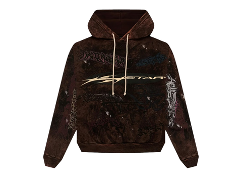 Hellstar Graffiti Hoodie Brown