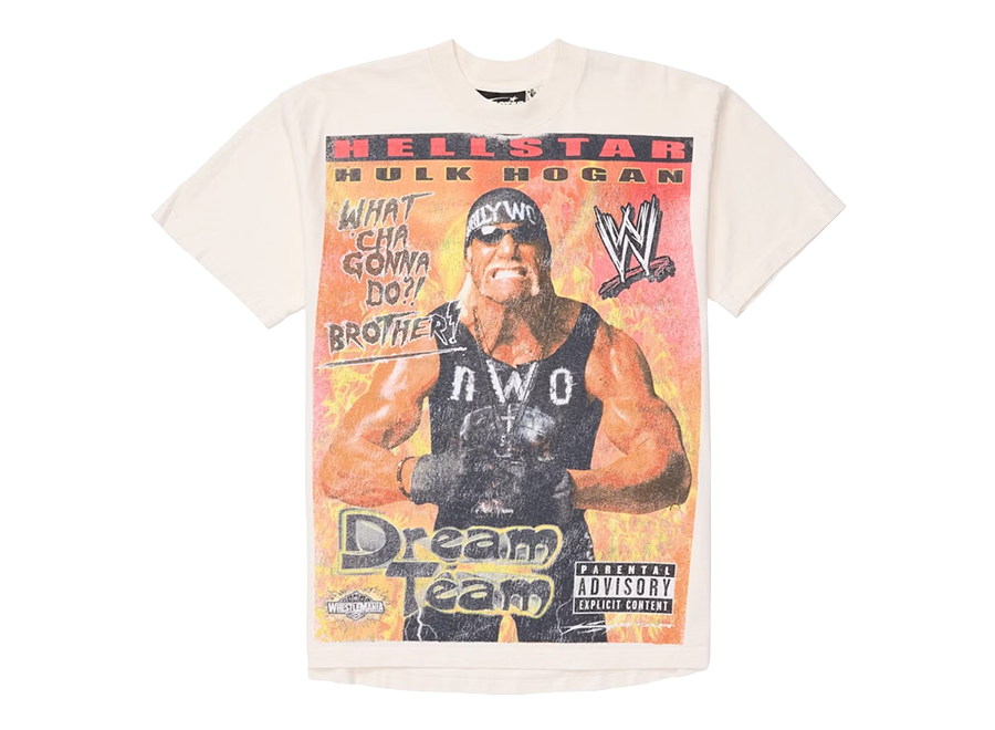 Hellstar Wrestlemania Hulk Hogan T-Shirt Cream White (Pre-Owned)