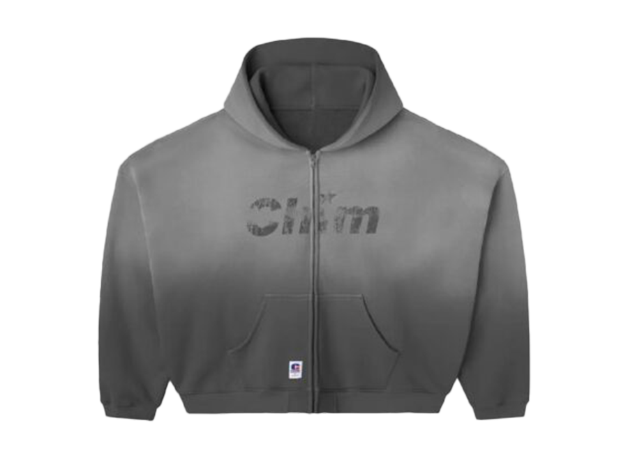 HMDD Chim Washed Black Zip Up Hoodie