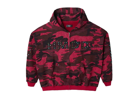 HMDD Camo Chimstone Zip-Up Hoodie Red
