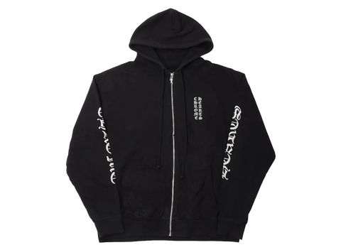 Chrome Hearts Vertical Logo Zip Up Hoodie