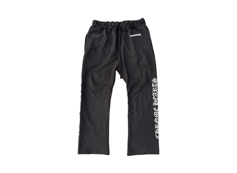 Chrome Hearts Scroll Logo Sweatpants Black (Hemmed Bottoms) (Pre-Owned)