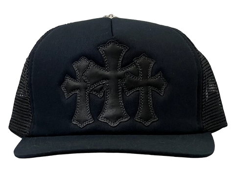 Chrome Hearts Triple Cross Cemetery Trucker Hat Black/Black (Pre-Owned)