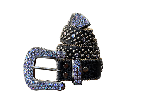 B.B. Simon Swarovski Belt Purple (Pre-Owned)