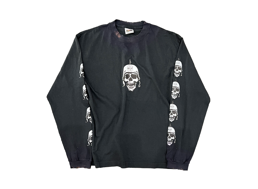 Greedy Unit Skull L/S Tee Black