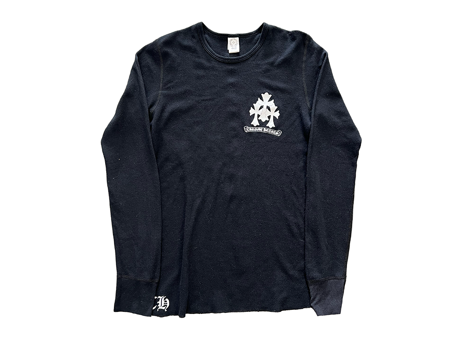 Chrome Hearts Triple Cross Waffle Knit Thermal L/S Black (Pre-Owned)
