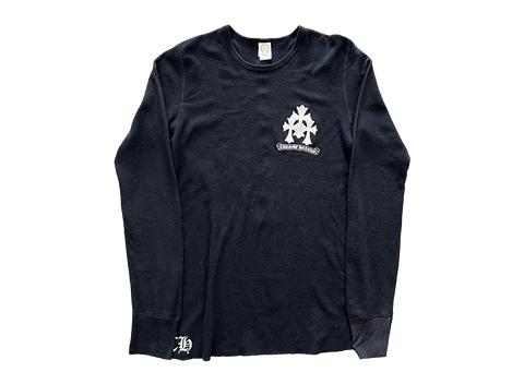 Chrome Hearts Triple Cross Waffle Knit Thermal L/S Black (Pre-Owned)