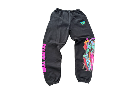 Deadly Doll Sweat Pants Black (Pre-Owned)