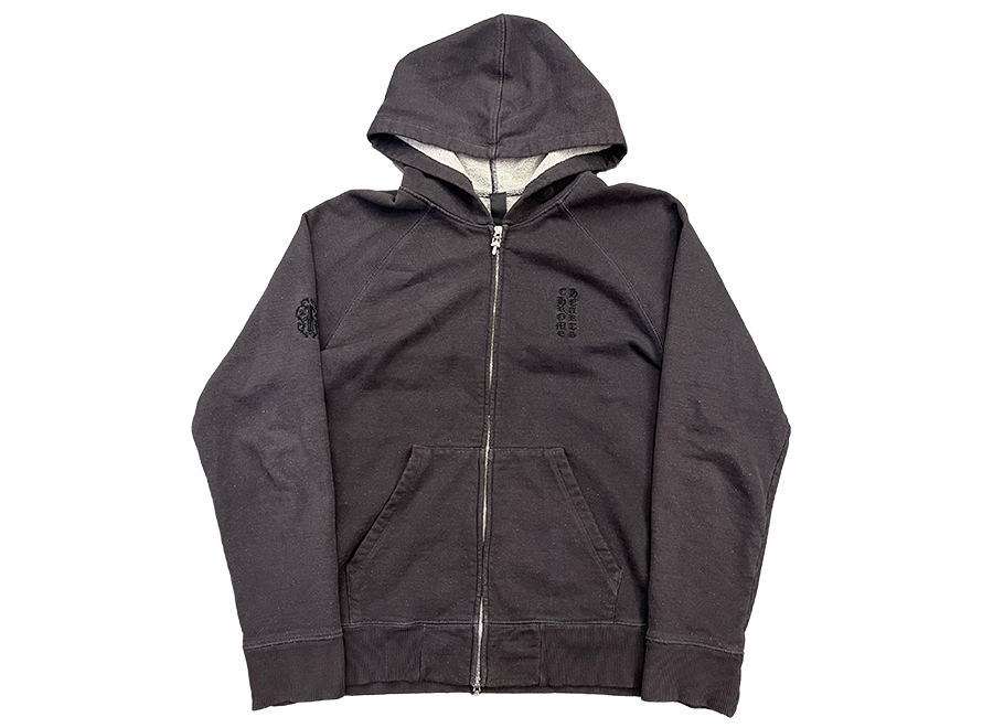 Chrome Hearts Y Not Double Zip Hoodie Vintage Black (Pre-Owned)