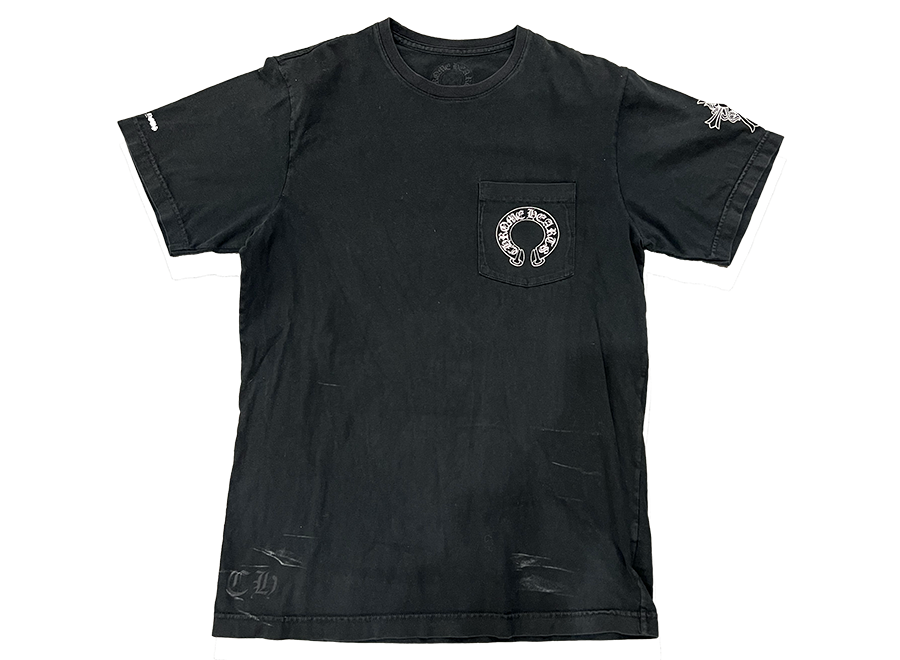 Chrome Hearts Horseshoe Pocket Multi Logo Vintage T-shirt Black (Pre-Owned)