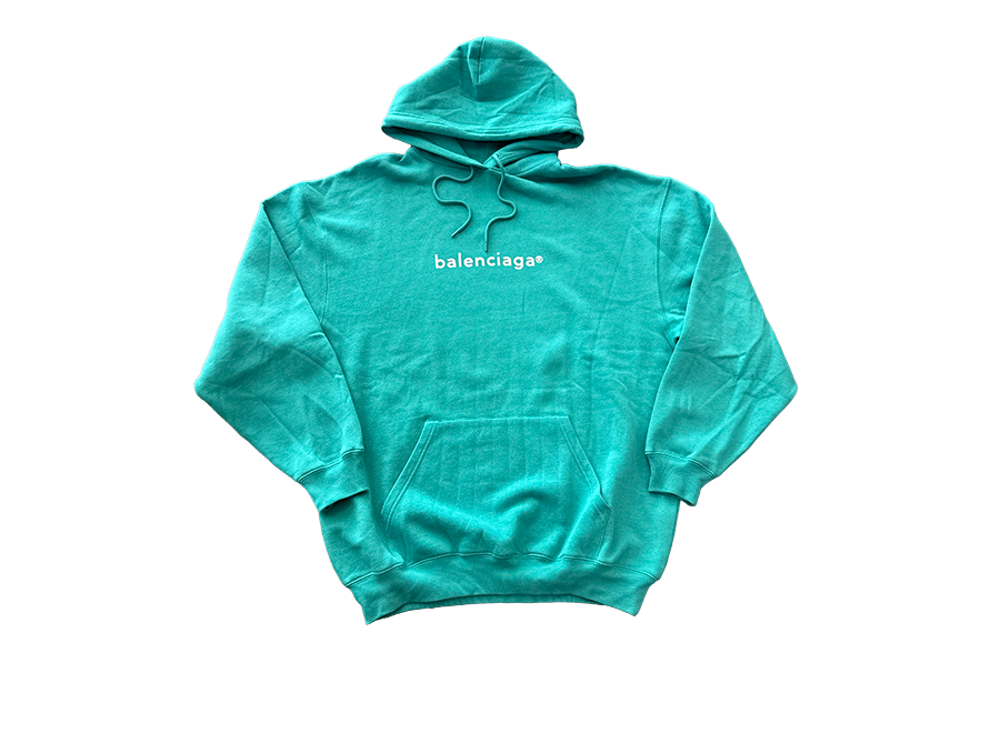 Balenciaga New Copyright Medium Fit Hoodie Teal (Pre-Owned)