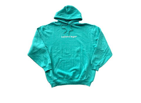 Balenciaga New Copyright Medium Fit Hoodie Teal (Pre-Owned)