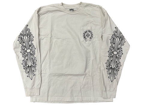 Chrome Hearts Horseshoe Floral New York L/S T-shirt White Vintage (Pre-Owned)