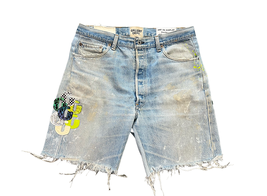 Gallery Dept. G Patch Washed Denim Shorts (Pre-Owned)