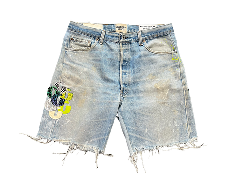 Gallery Dept. G Patch Washed Denim Shorts (Pre-Owned)