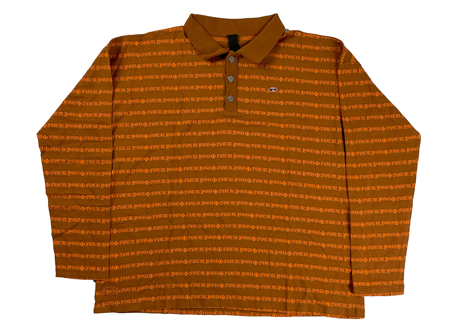 Chrome Hearts ‘F*ck You’ Longsleeve Polo T-Shirt Orange
