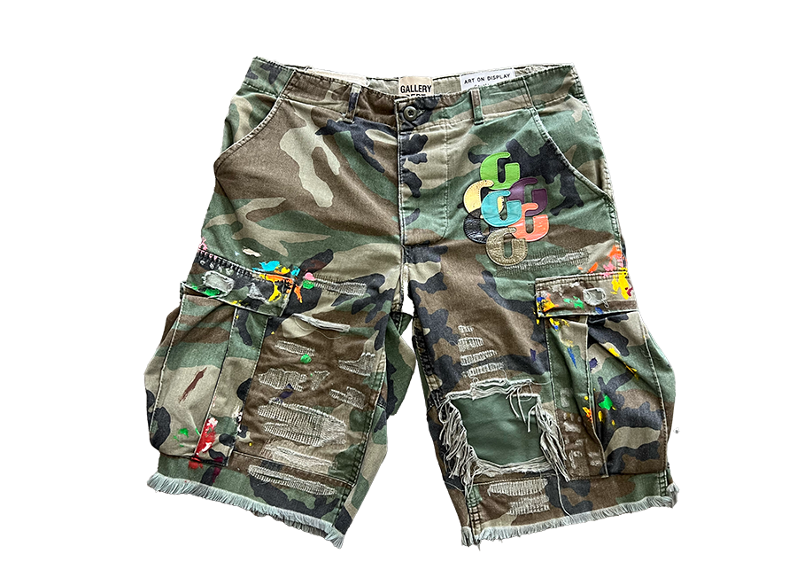 Gallery Dept. G Patch Woodland Camo Cargo Shorts (Pre-Owned)