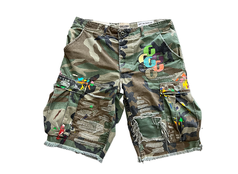 Gallery Dept. G Patch Woodland Camo Cargo Shorts (Pre-Owned)