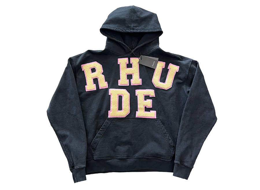 Rhude Varsity Logo Letters Cotton Hoodie (Pre-Owned)