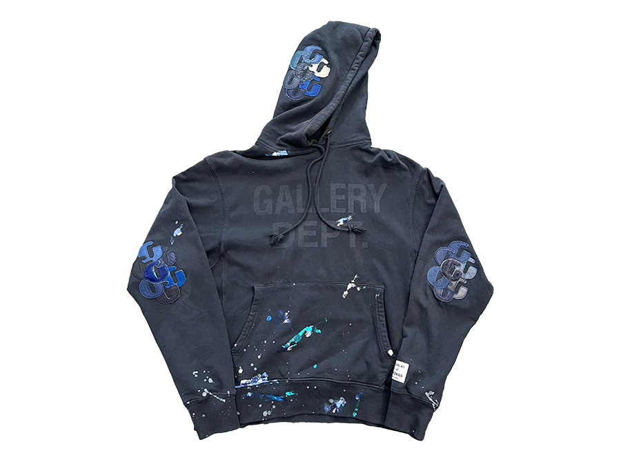Gallery Dept. Center Logo Hoodie Navy (28 G Patches) (Pre-Owned)
