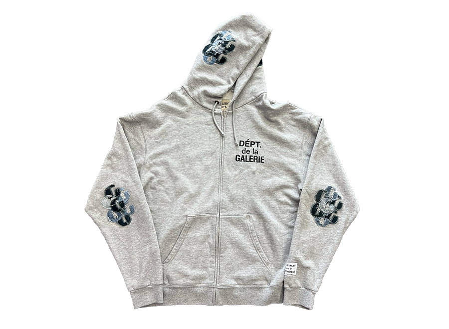 Gallery Dept. French Zip Hoodie Grey (28 G Patches) (Pre-Owned)