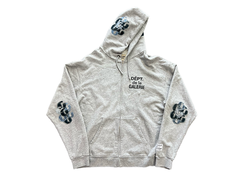 Gallery Dept. French Zip Hoodie Grey (28 G Patches) (Pre-Owned)