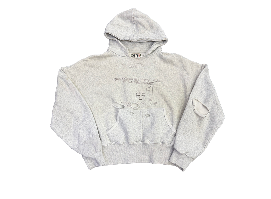 Plus One Distressed Property Hoodie