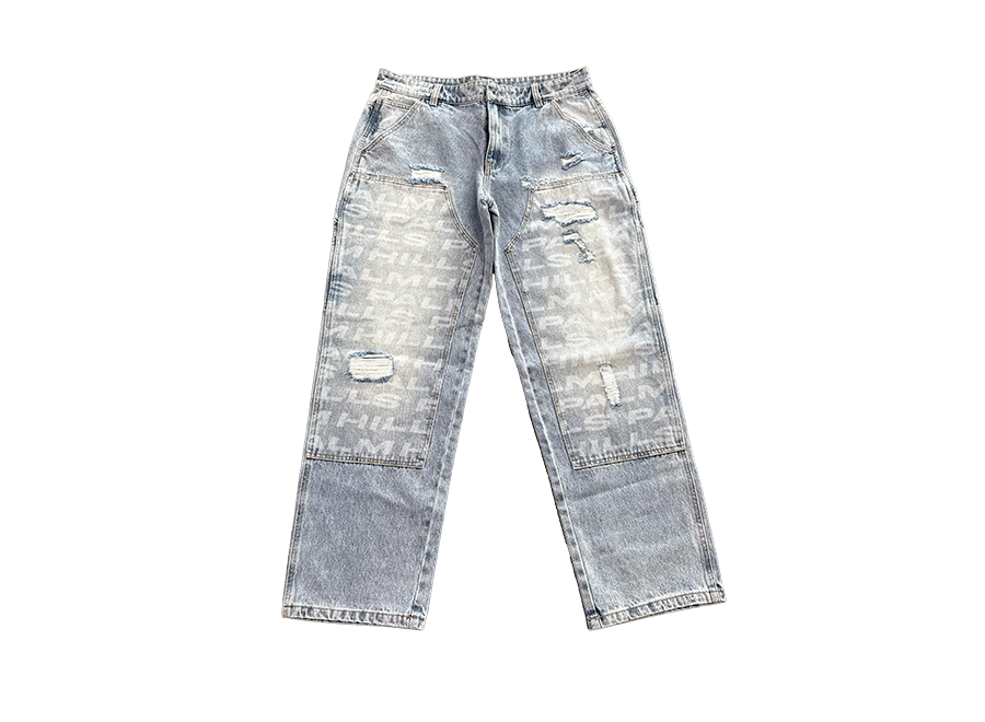 Palm Hills Jacquard Double Knee Denim Pants