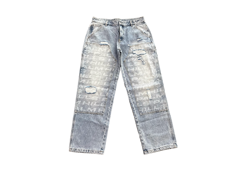 Palm Hills Jacquard Double Knee Denim Pants