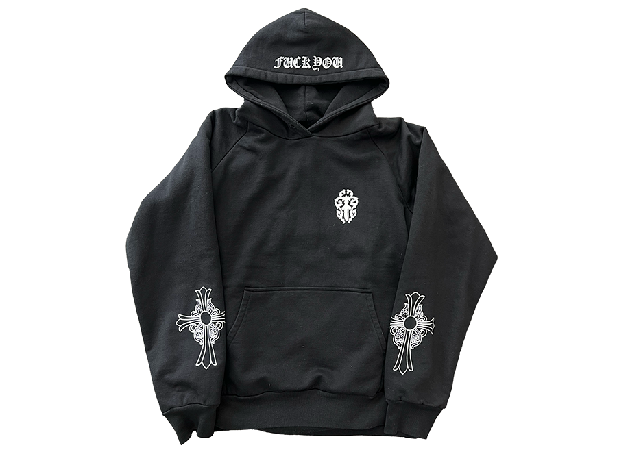 Chrome Hearts Vine Dagger F*ck You Thermal Hoodie Black Vintage (Pre-Owned)