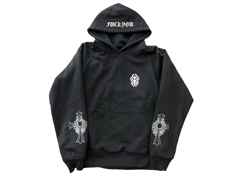 Chrome Hearts Vine Dagger F*ck You Thermal Hoodie Black Vintage (Pre-Owned)