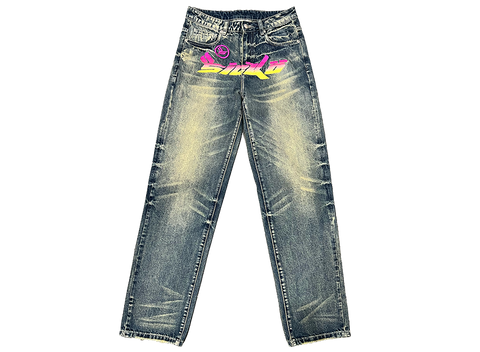 Sicko Born From Pain Jeans Pink/Yellow