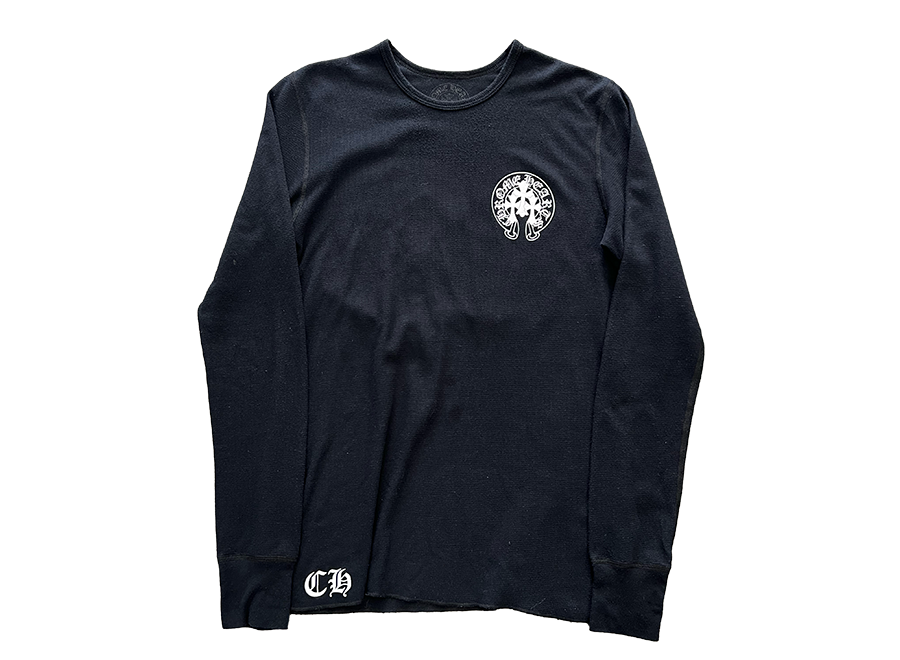 Chrome Hearts Triple Cross Horseshoe Thermal L/S T-Shirt Black (Pre-Owned)