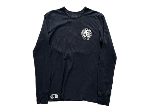 Chrome Hearts Triple Cross Horseshoe Thermal L/S T-Shirt Black (Pre-Owned)