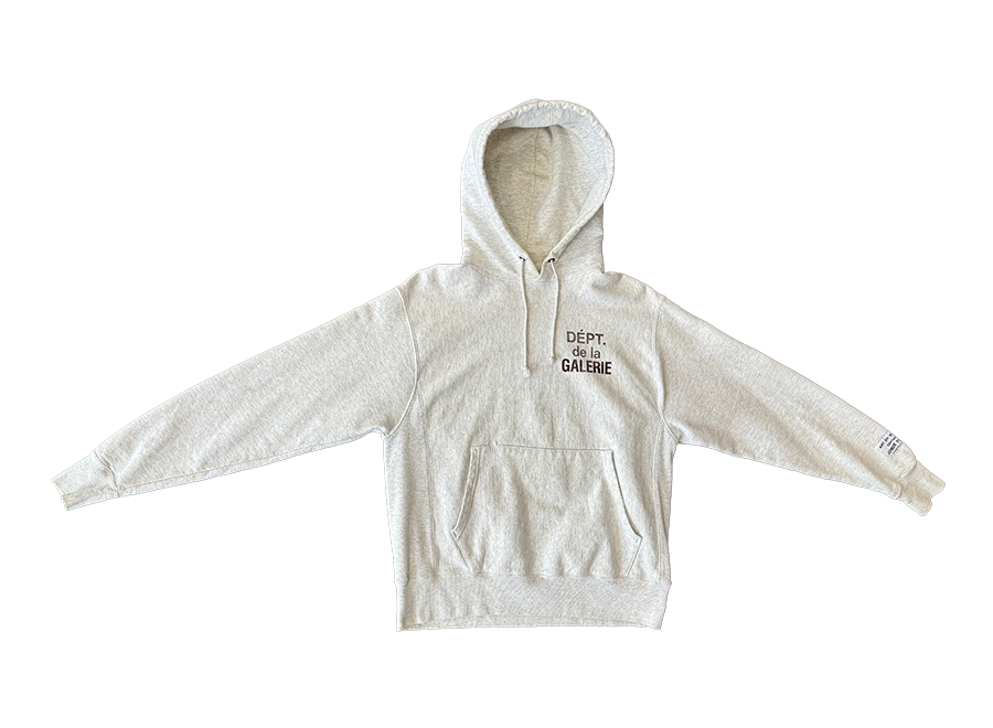 Gallery Dept. French Logo Hooded Sweatshirt Heather Grey