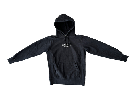 Supreme Classic Logo Hooded Sweatshirt Black (Pre-Owned)