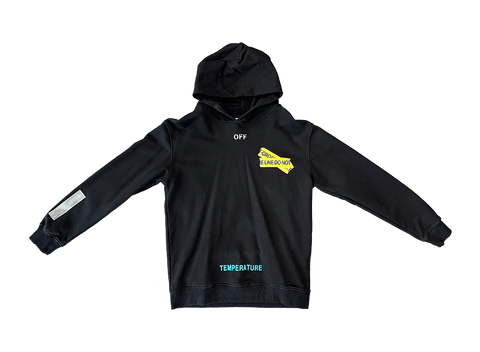 Off-White Caution Hoodie Black (Pre-Owned)