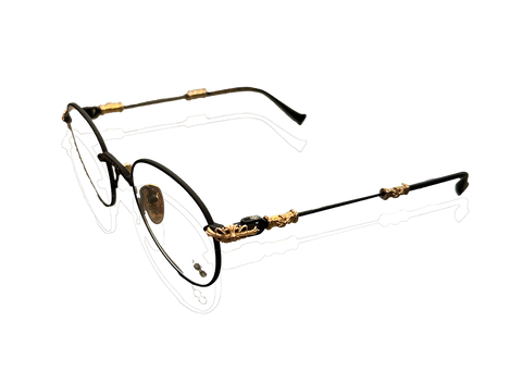 Chrome Hearts Bubba-A Glasses Black/Gold