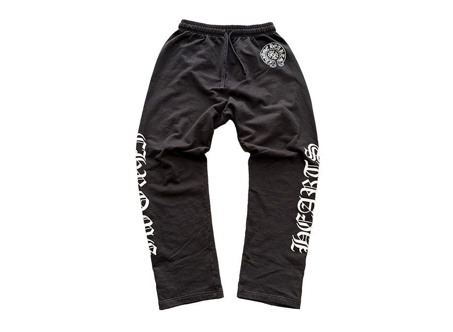 Chrome Hearts Horseshoe Logo F*ck You Sweatpants Black (Hemmed Bottoms) (Pre-Owned)