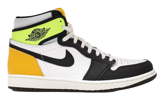 Jordan 1 Retro High White Black Volt University Gold (Pre-Owned)
