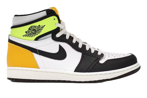 Jordan 1 Retro High White Black Volt University Gold (Pre-Owned)