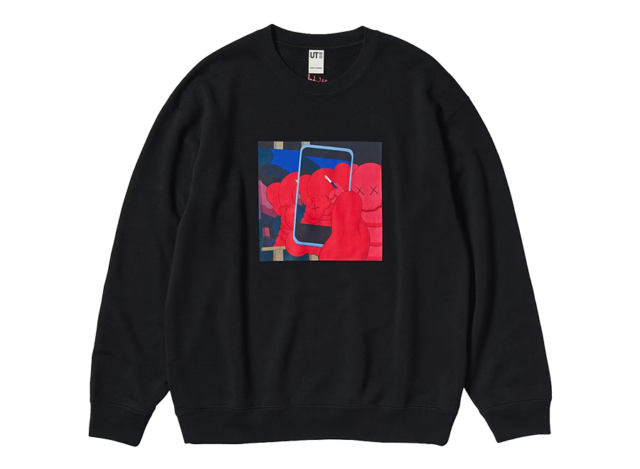 KAWS x Uniqlo Warhol Graphic 476119 Sweatshirt Black (Pre-Owned)