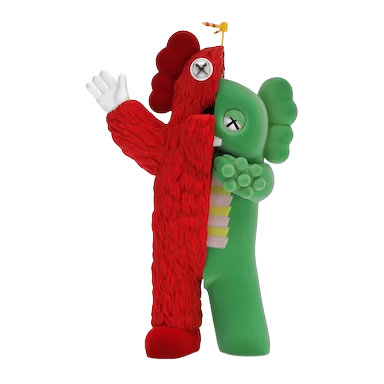 KAWS Kachamukku Vinyl Figure Green/Red